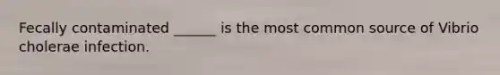 Fecally contaminated ______ is the most common source of Vibrio cholerae infection.