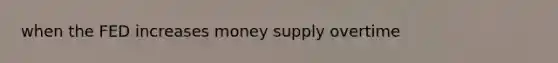 when the FED increases money supply overtime