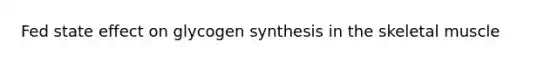 Fed state effect on glycogen synthesis in the skeletal muscle