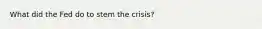 What did the Fed do to stem the crisis?