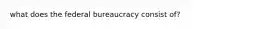 what does the federal bureaucracy consist of?