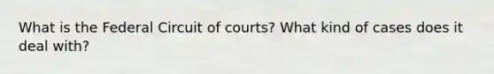 What is the Federal Circuit of courts? What kind of cases does it deal with?