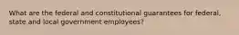 What are the federal and constitutional guarantees for federal, state and local government employees?