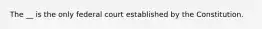 The __ is the only federal court established by the Constitution.