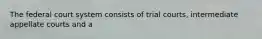 The federal court system consists of trial courts, intermediate appellate courts and a