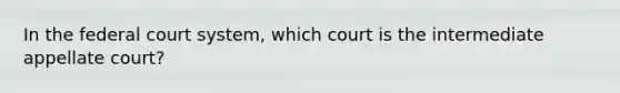 In the federal court system, which court is the intermediate appellate court?