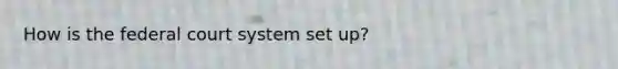 How is the federal court system set up?