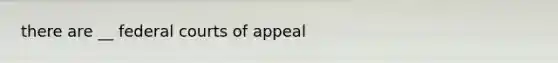 there are __ federal courts of appeal