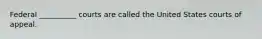 Federal __________ courts are called the United States courts of appeal.