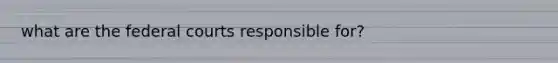 what are the federal courts responsible for?