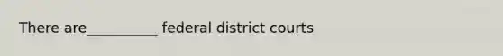 There are__________ federal district courts