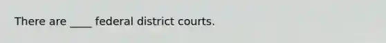 There are ____ federal district courts.