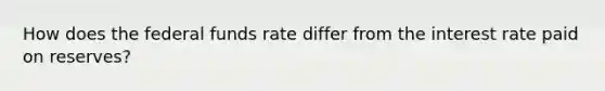 How does the federal funds rate differ from the interest rate paid on reserves?