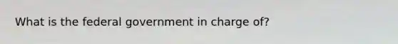 What is the federal government in charge of?
