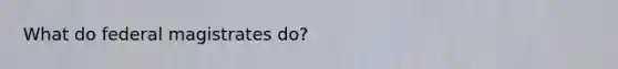 What do federal magistrates do?