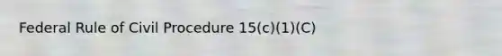 Federal Rule of Civil Procedure 15(c)(1)(C)