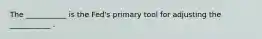 The ___________ is the Fed's primary tool for adjusting the ___________ .