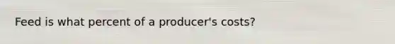 Feed is what percent of a producer's costs?