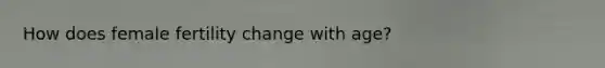 How does female fertility change with age?