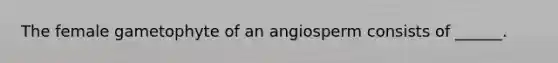 The female gametophyte of an angiosperm consists of ______.