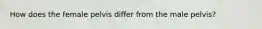How does the female pelvis differ from the male pelvis?