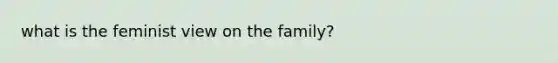 what is the feminist view on the family?