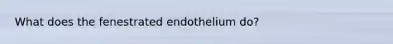 What does the fenestrated endothelium do?