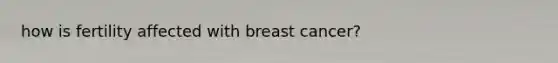 how is fertility affected with breast cancer?