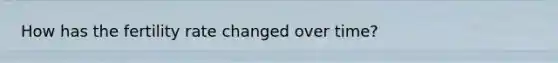 How has the fertility rate changed over time?