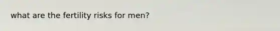 what are the fertility risks for men?