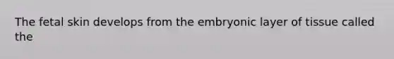 The fetal skin develops from the embryonic layer of tissue called the