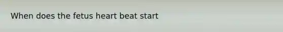 When does the fetus heart beat start