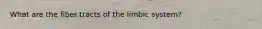 What are the fiber tracts of the limbic system?