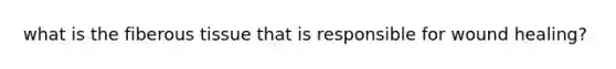 what is the fiberous tissue that is responsible for wound healing?