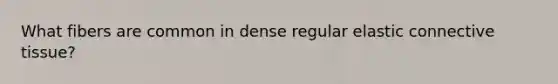 What fibers are common in dense regular elastic connective tissue?