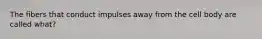 The fibers that conduct impulses away from the cell body are called what?