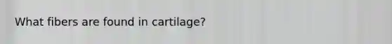 What fibers are found in cartilage?