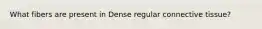 What fibers are present in Dense regular connective tissue?