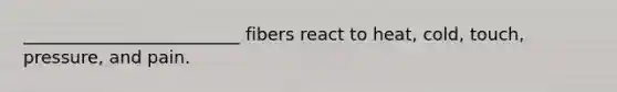 _________________________ fibers react to heat, cold, touch, pressure, and pain.