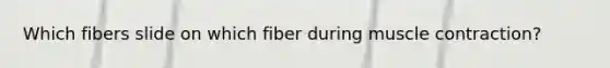 Which fibers slide on which fiber during muscle contraction?