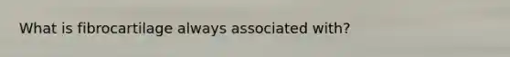 What is fibrocartilage always associated with?