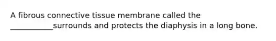 A fibrous connective tissue membrane called the ___________surrounds and protects the diaphysis in a long bone.