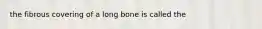 the fibrous covering of a long bone is called the