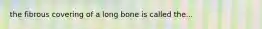 the fibrous covering of a long bone is called the...