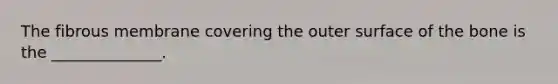 The fibrous membrane covering the outer surface of the bone is the ______________.