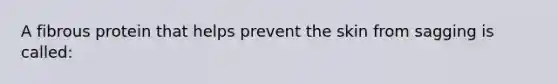 A fibrous protein that helps prevent the skin from sagging is called: