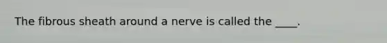 The fibrous sheath around a nerve is called the ____.