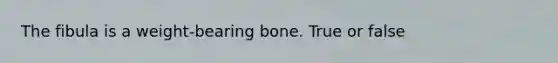 The fibula is a weight-bearing bone. True or false