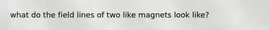 what do the field lines of two like magnets look like?
