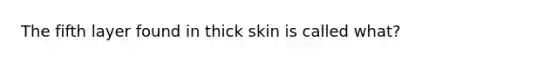 The fifth layer found in thick skin is called what?